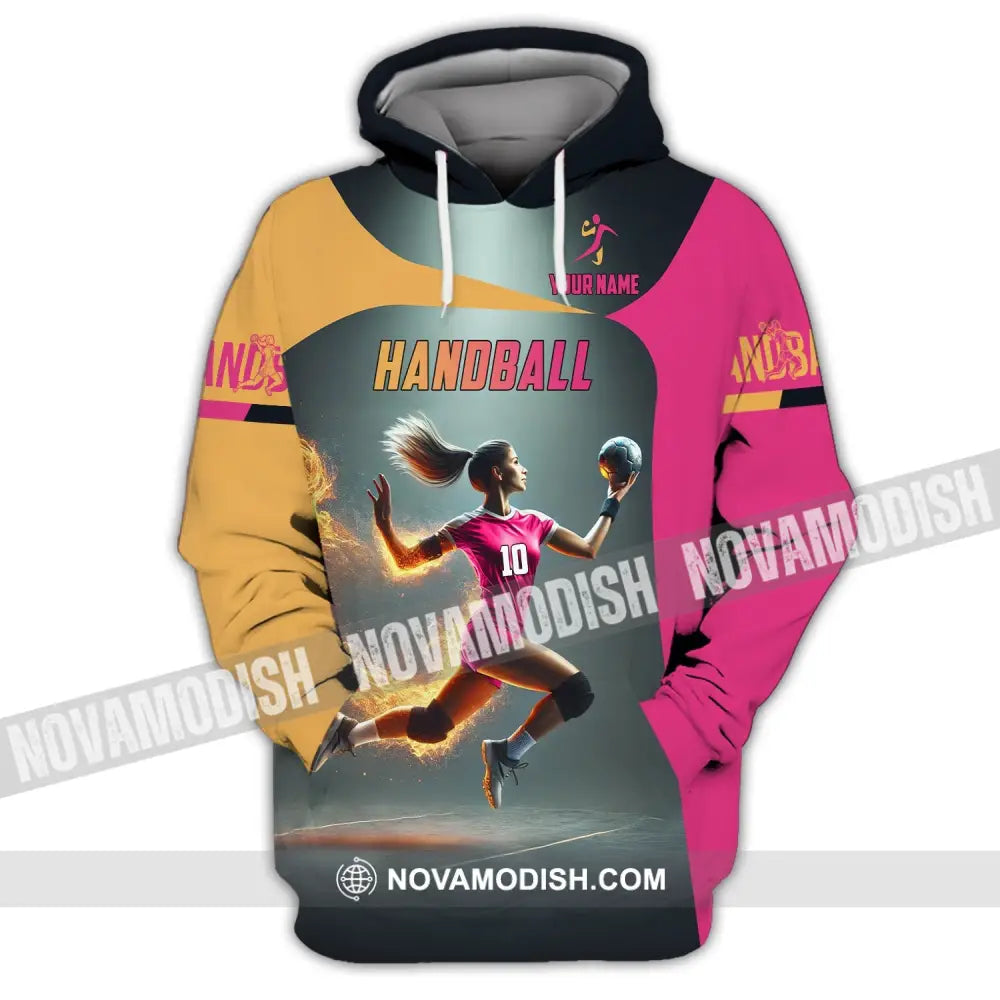 Unisex Shirt - Custom Name Handball Hoodie / S T-Shirt