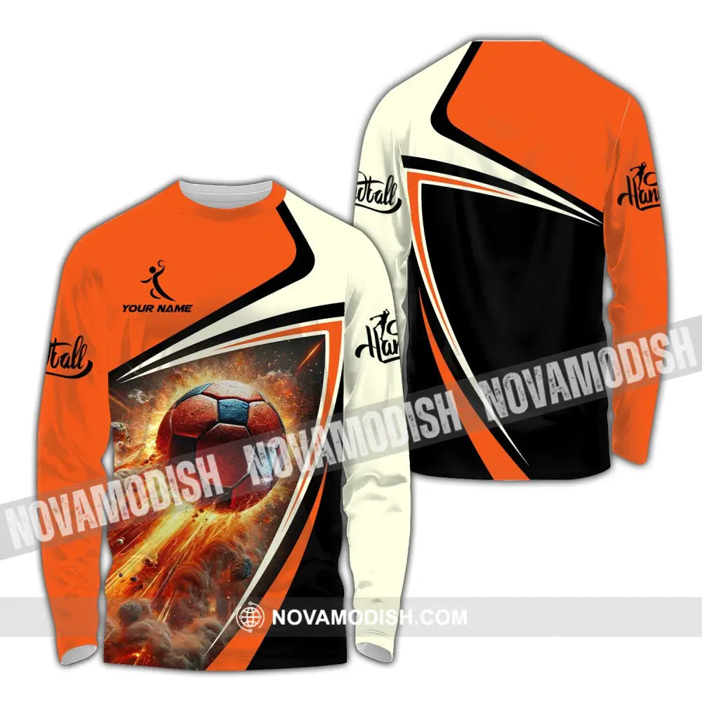 Unisex Shirt Custom Name Handball Love T-Shirt Long Sleeve / S T-Shirt