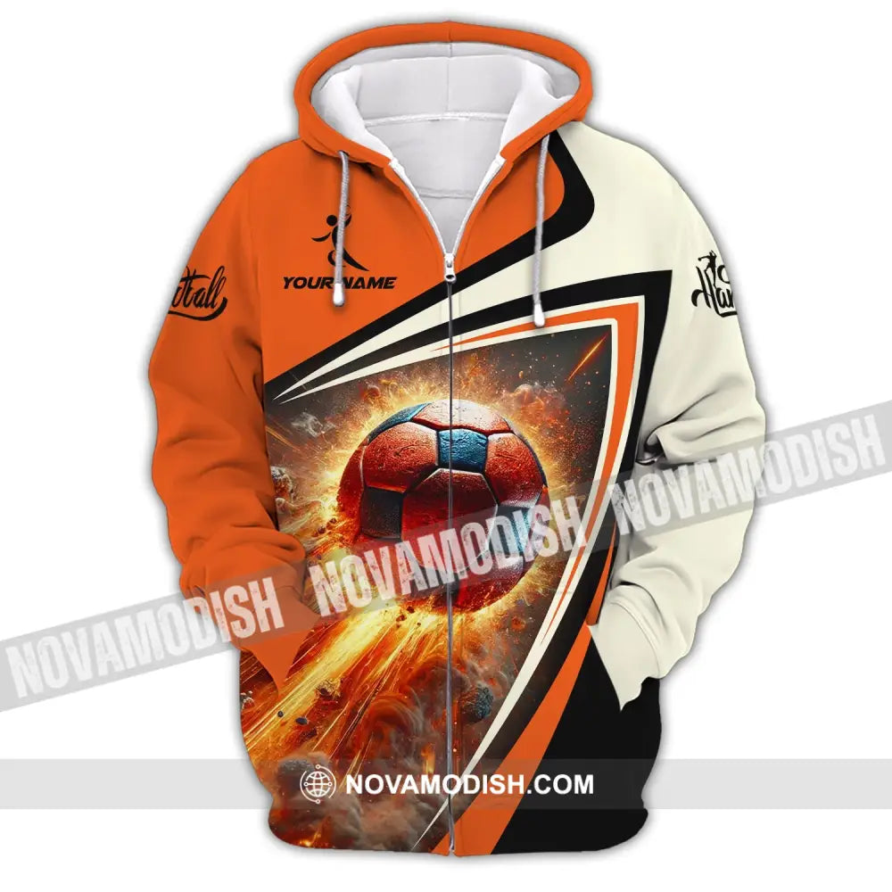 Unisex Shirt Custom Name Handball Love T-Shirt Zipper Hoodie / S T-Shirt