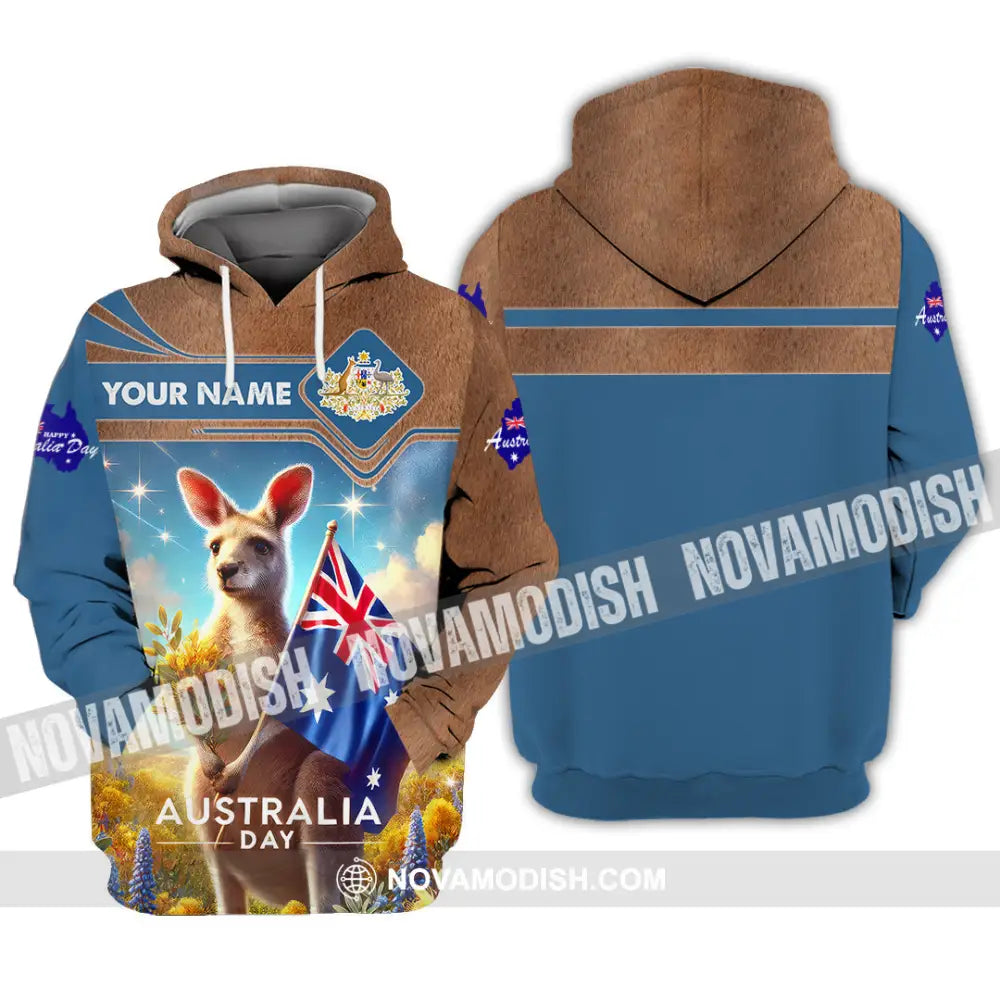 Unisex Shirt Custom Name Happy Australia Day Lover Gift Hoodie / S T-Shirt