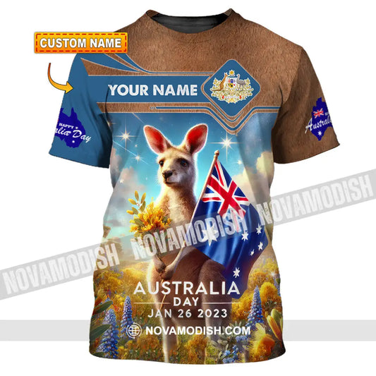 Unisex Shirt Custom Name Happy Australia Day Lover Gift T-Shirt