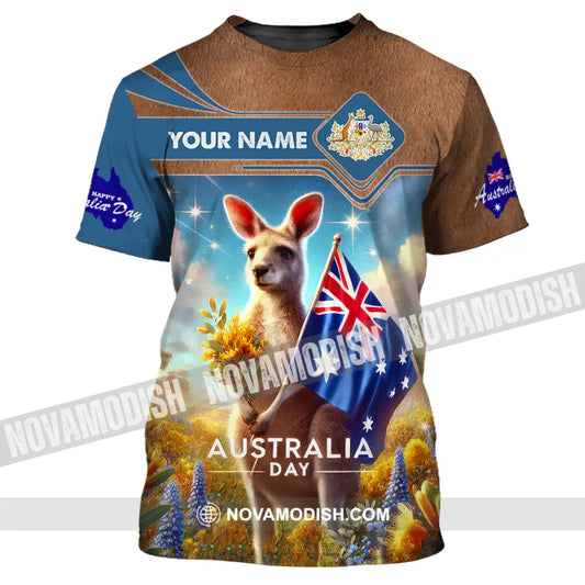 Unisex Shirt Custom Name Happy Australia Day Lover Gift T-Shirt / S T-Shirt