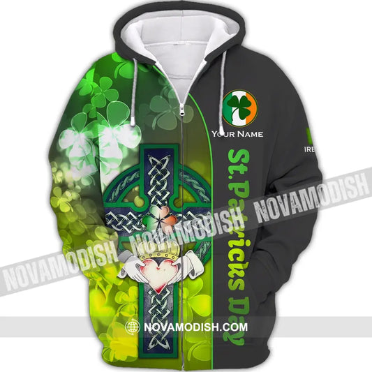 Unisex Shirt - Custom Name Shirt - Happy Saint Patrick’s Day Gift For St.Patrick’s Day Zipper Hoodie / S T-shirt