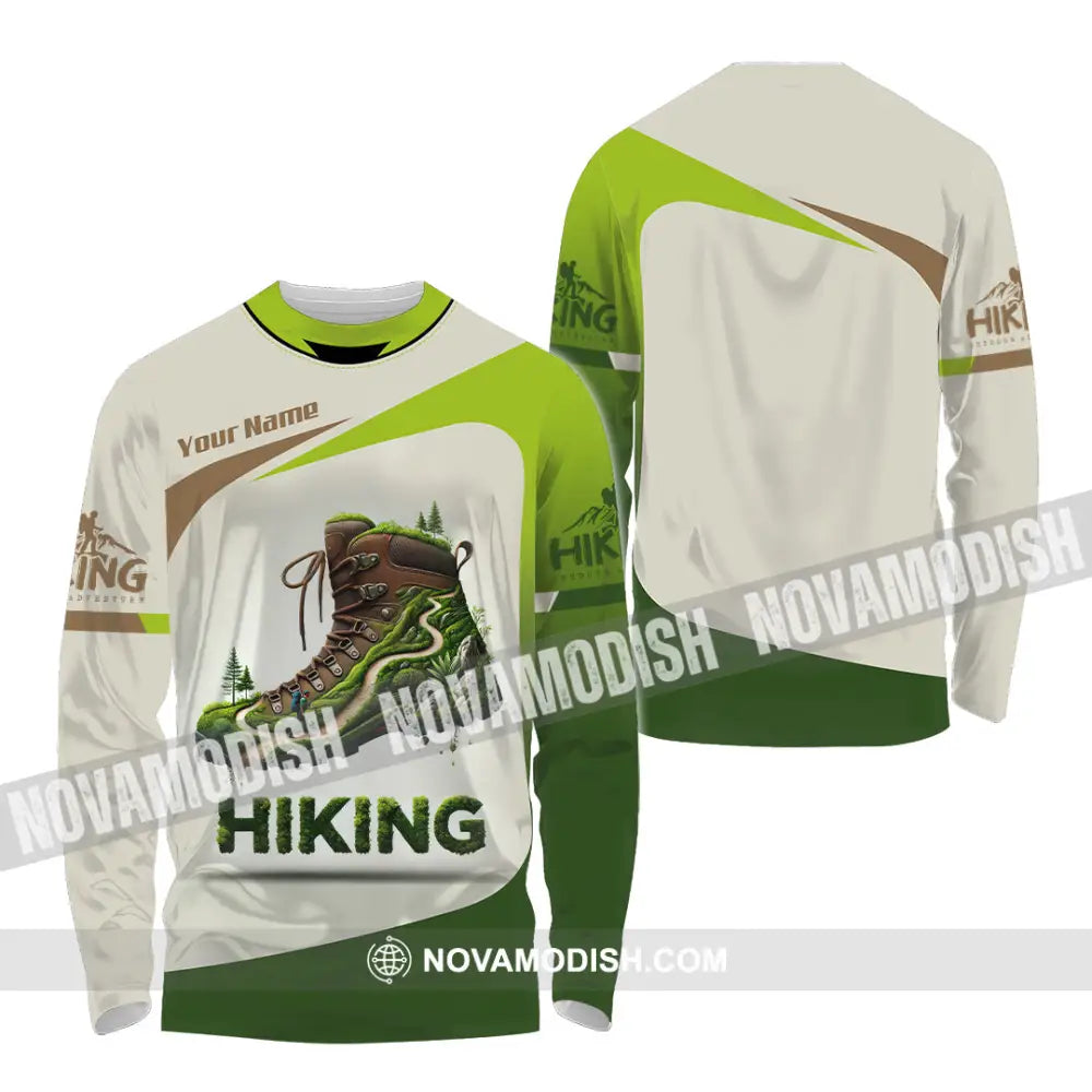 Unisex Shirt Custom Name Hiking Lover Gift Long Sleeve / S T-Shirt