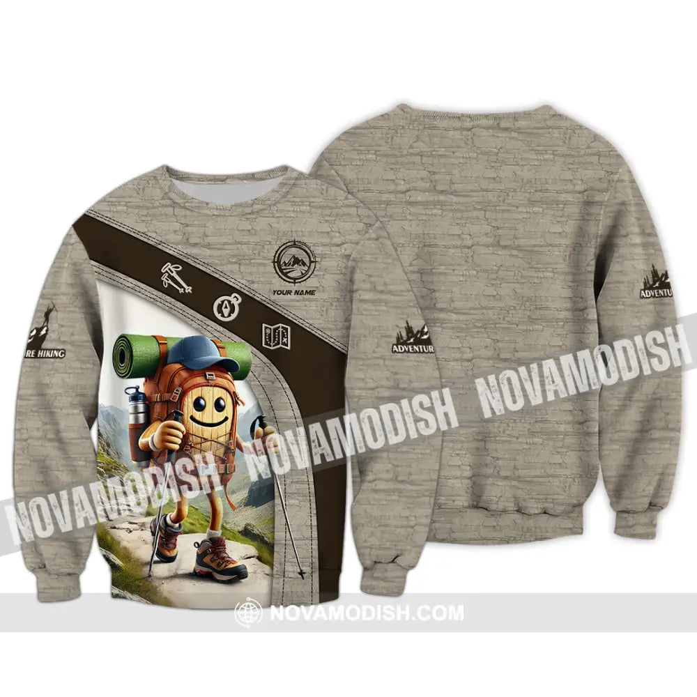 Unisex Shirt Custom Name Hiking Lover Gift Long Sleeve / S T-Shirt