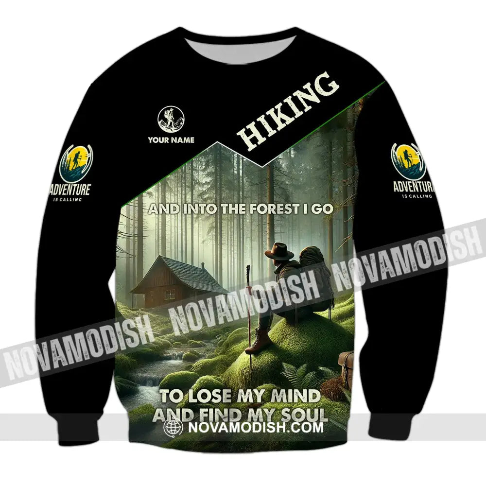 Unisex Shirt Custom Name Hiking Polo Long Sleeve Lover Gift / S T-Shirt