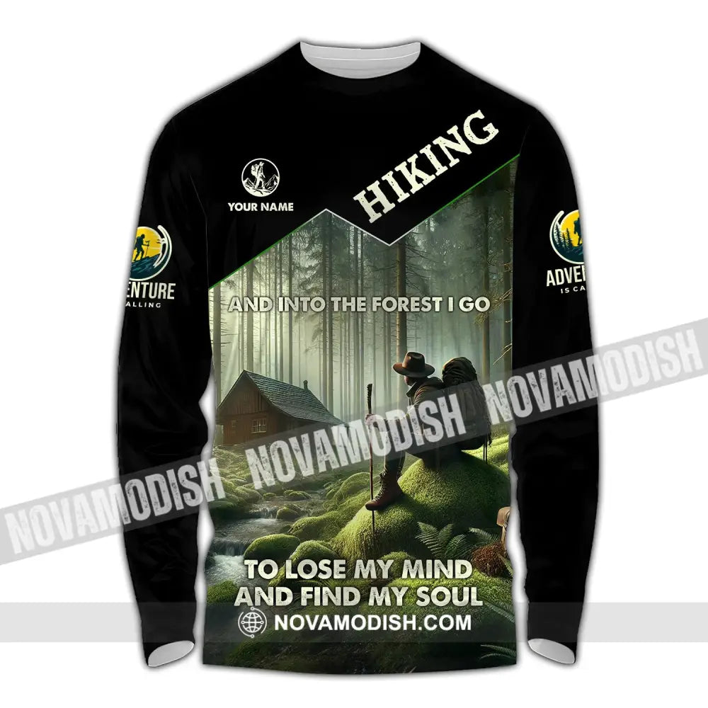 Unisex Shirt Custom Name Hiking Polo Long Sleeve Lover Gift / S T-Shirt
