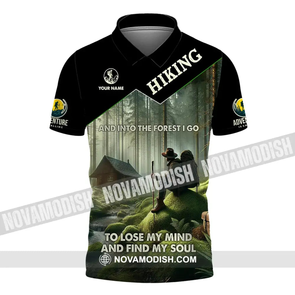 Unisex Shirt Custom Name Hiking Polo Long Sleeve Lover Gift / S T-Shirt