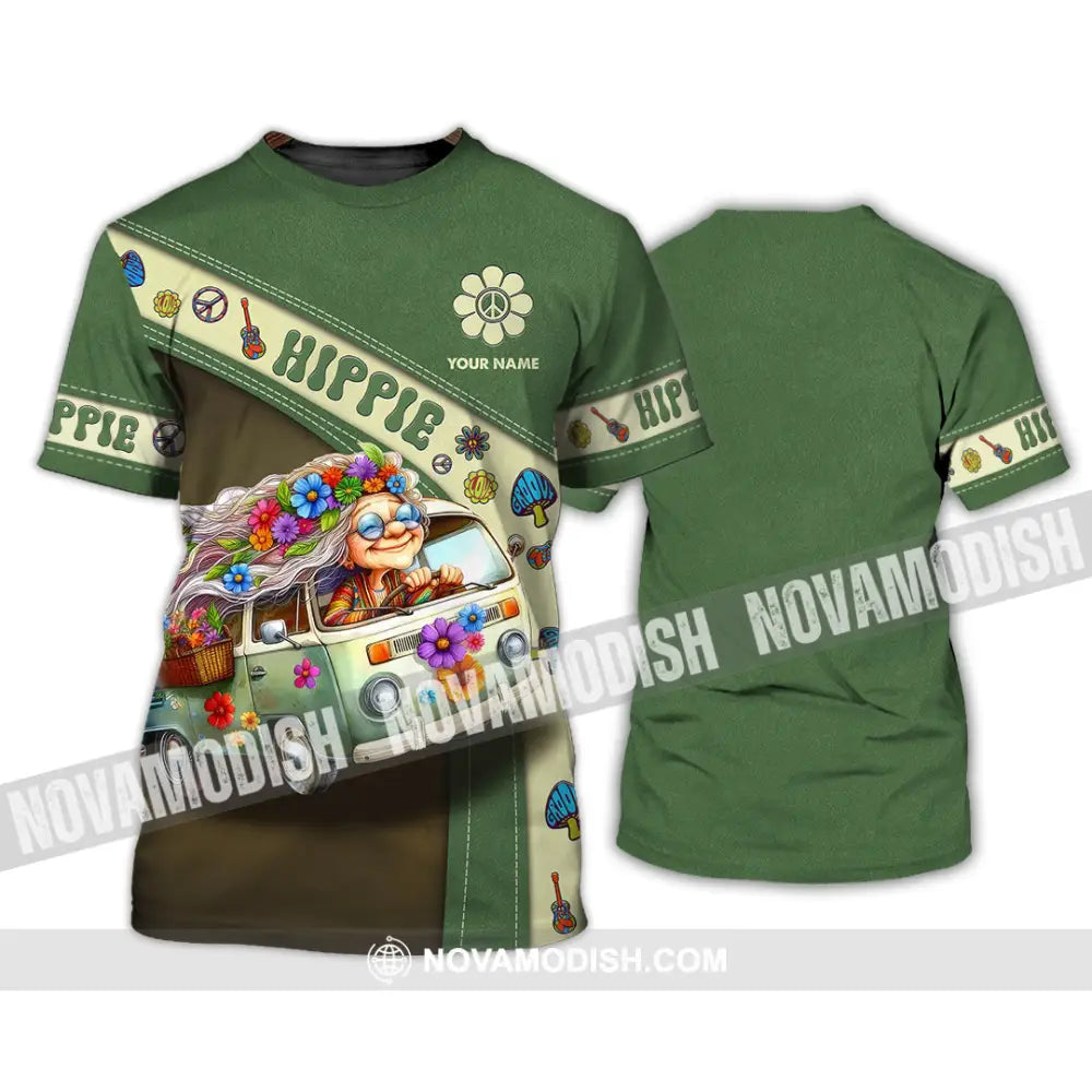 Unisex Shirt - Custom Name Hippie Lover Shirt T-Shirt / S T-shirt