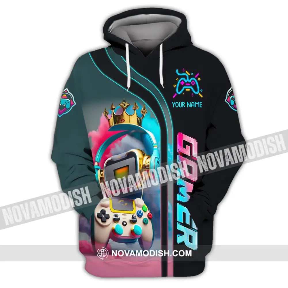 Unisex Shirt Custom Name Hoodie For Gamers Gamer T-Shirt Gift Game Lover / S T-Shirt