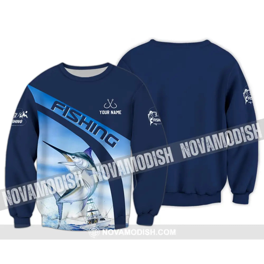Unisex Shirt - Custom Name Hook Fishing Shirt Long Sleeve / S T-shirt