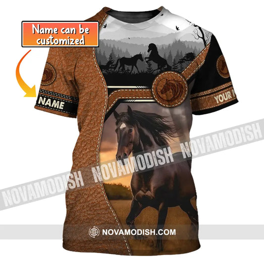 Unisex Shirt Custom Name Horse T-Shirt For Racing Club Gift Lovers