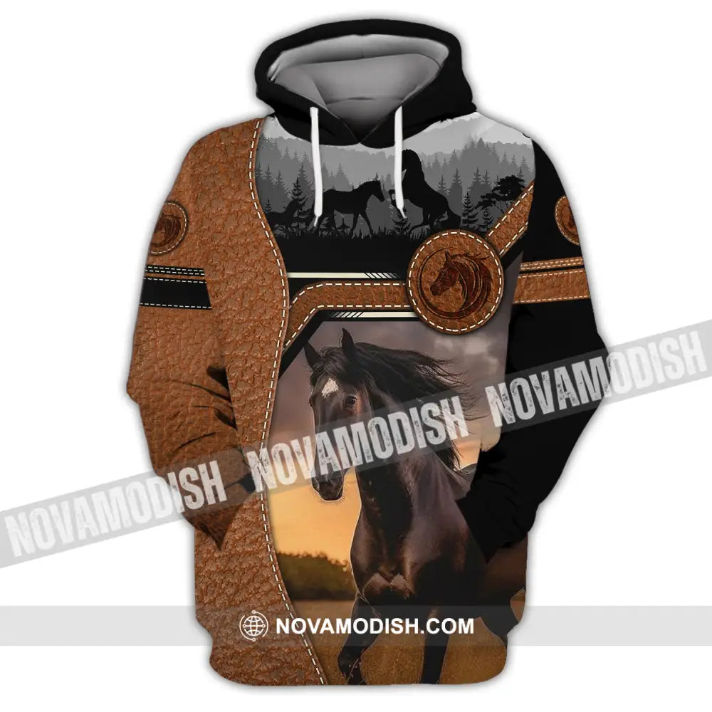 Unisex Shirt Custom Name Horse T-Shirt For Racing Club Gift Lovers Hoodie / S