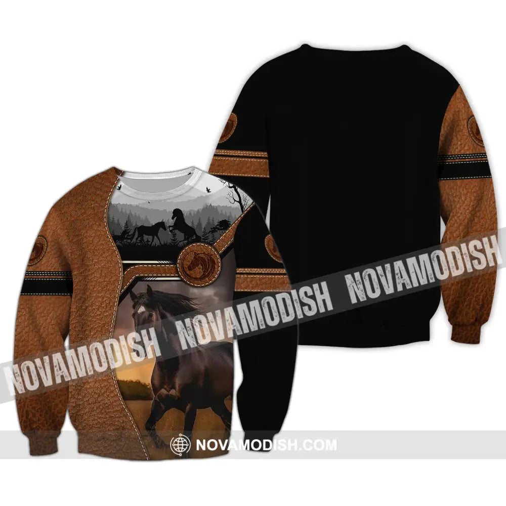 Unisex Shirt Custom Name Horse T-Shirt For Racing Club Gift Lovers Long Sleeve / S