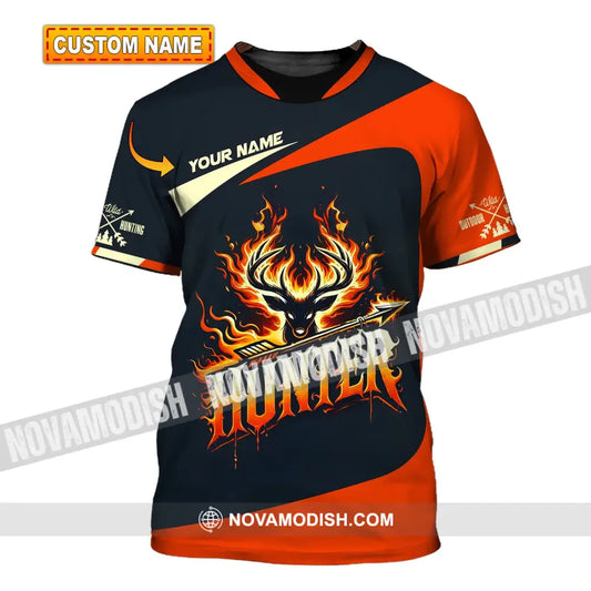 Unisex Shirt Custom Name Hunter Polo Long Sleeve T-Shirt