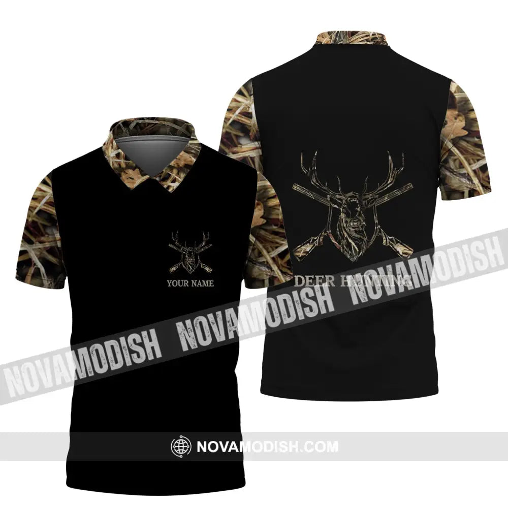 Unisex Shirt - Custom Name Shirt - Hunting Shirt Hunting Name - Deer Hunting Full Printing Polo Shirt / S T-shirt