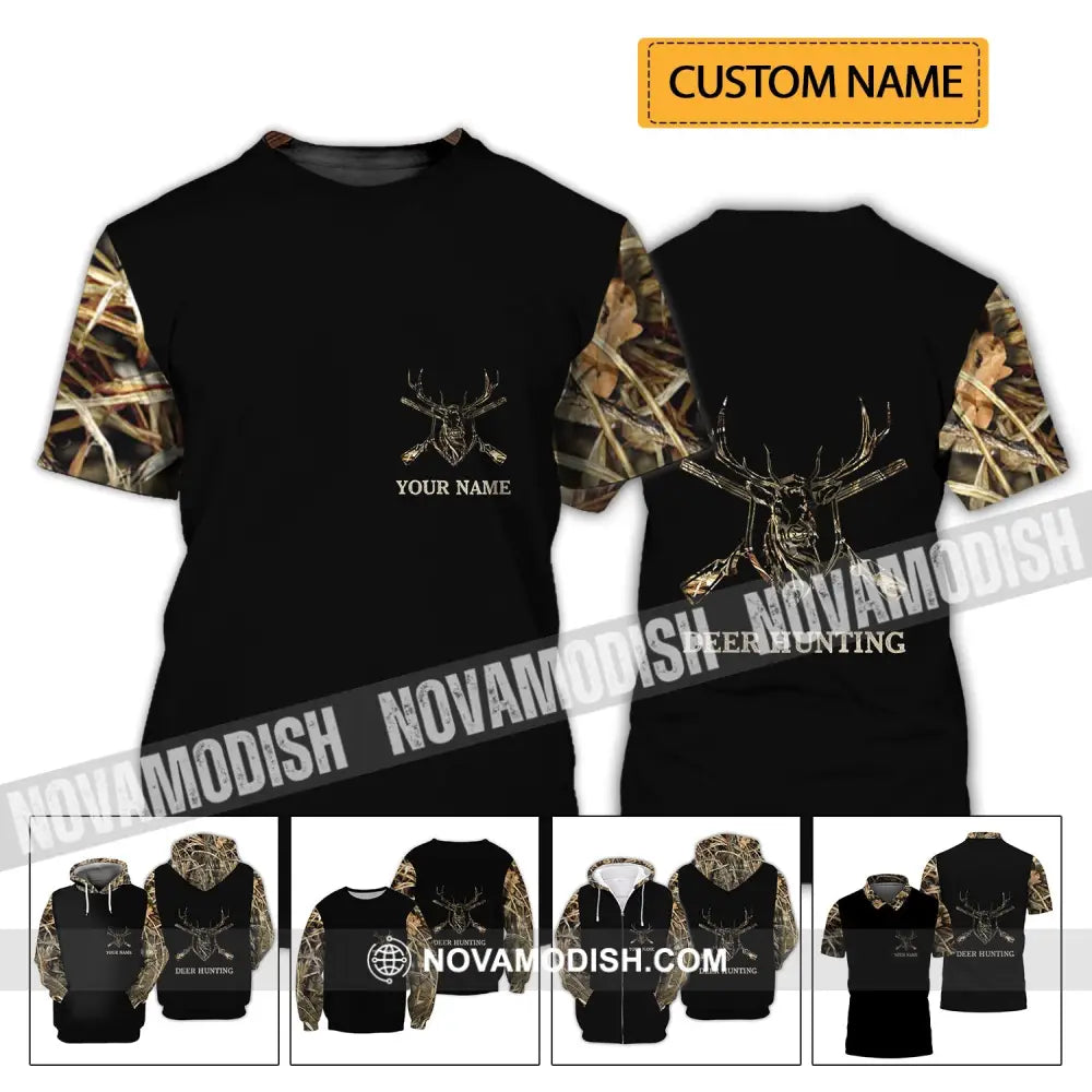 Unisex Shirt - Custom Name Shirt - Hunting Shirt Hunting Name - Deer Hunting Full Printing T-shirt