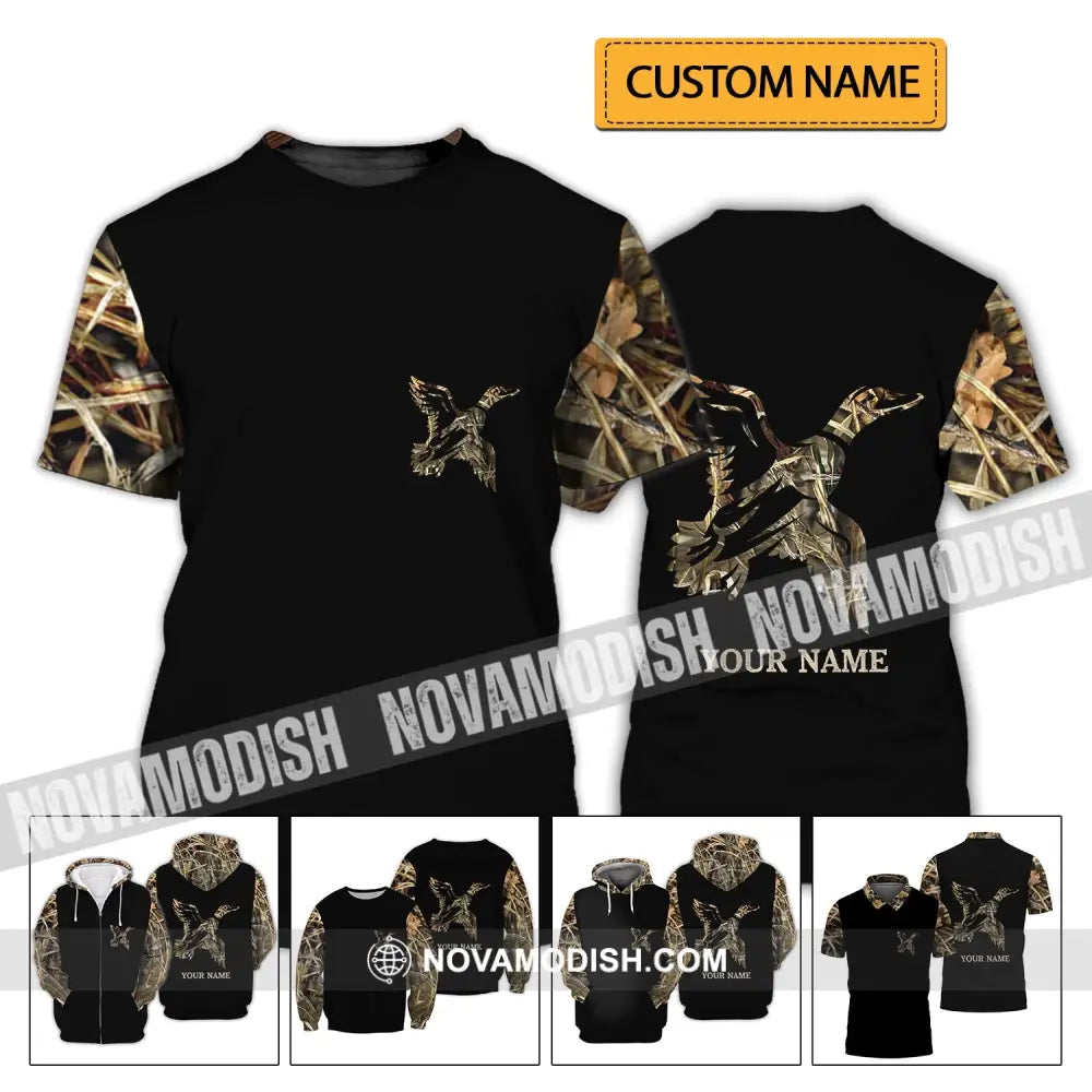Unisex Shirt - Custom Name Shirt - Hunting Shirt Hunting Name - Duck Hunting Full Printing T-shirt
