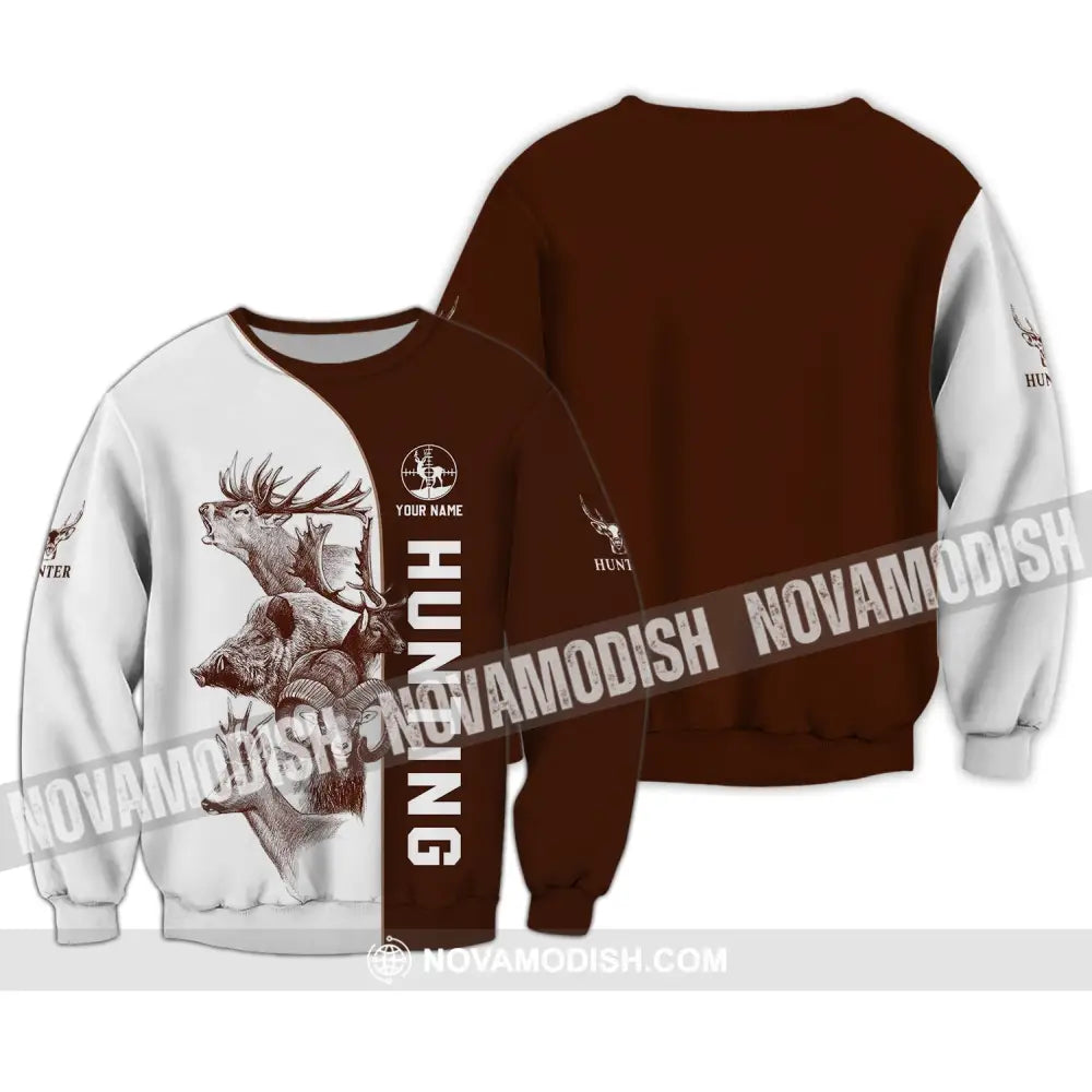 Unisex Shirt - Custom Name Shirt - Hunting Shirt Hunting Name Long Sleeve / S T-shirt