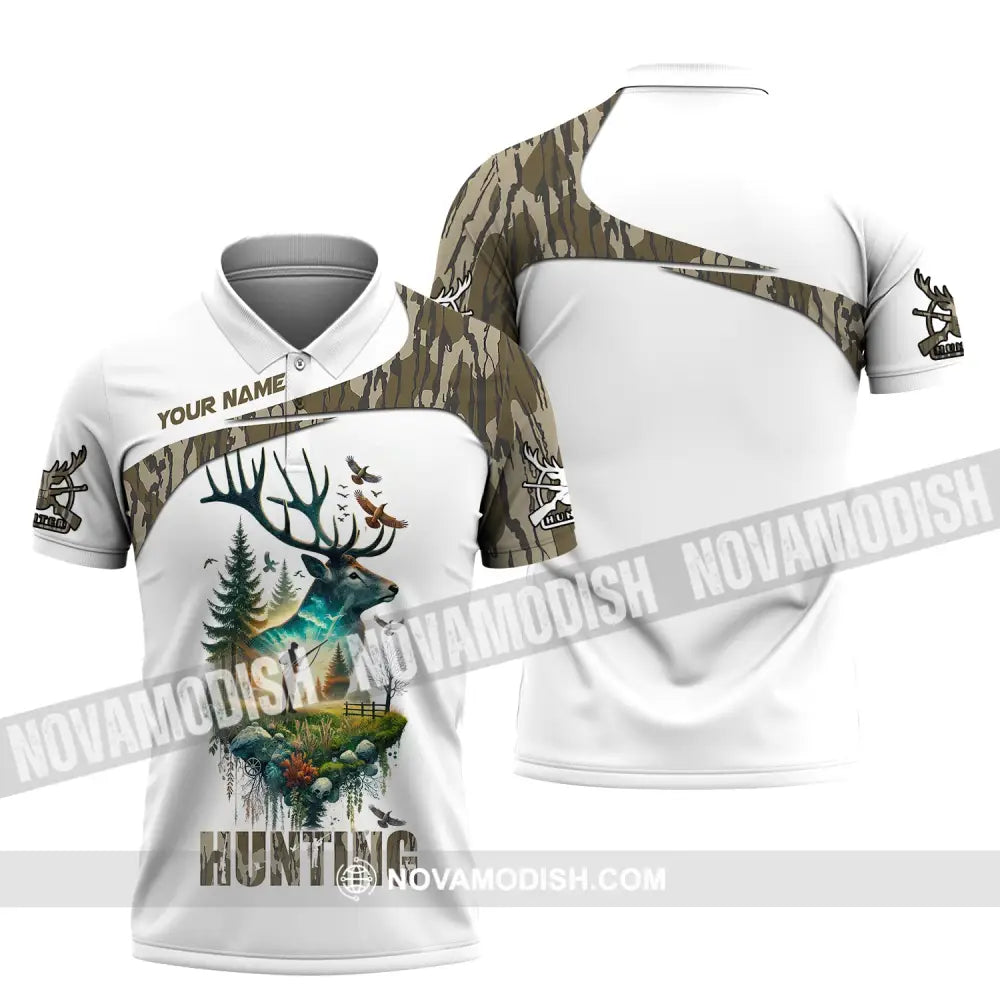 Unisex Shirt Custom Name Hunting Polo Long Sleeve Gift For Animal Hunters / S T-Shirt