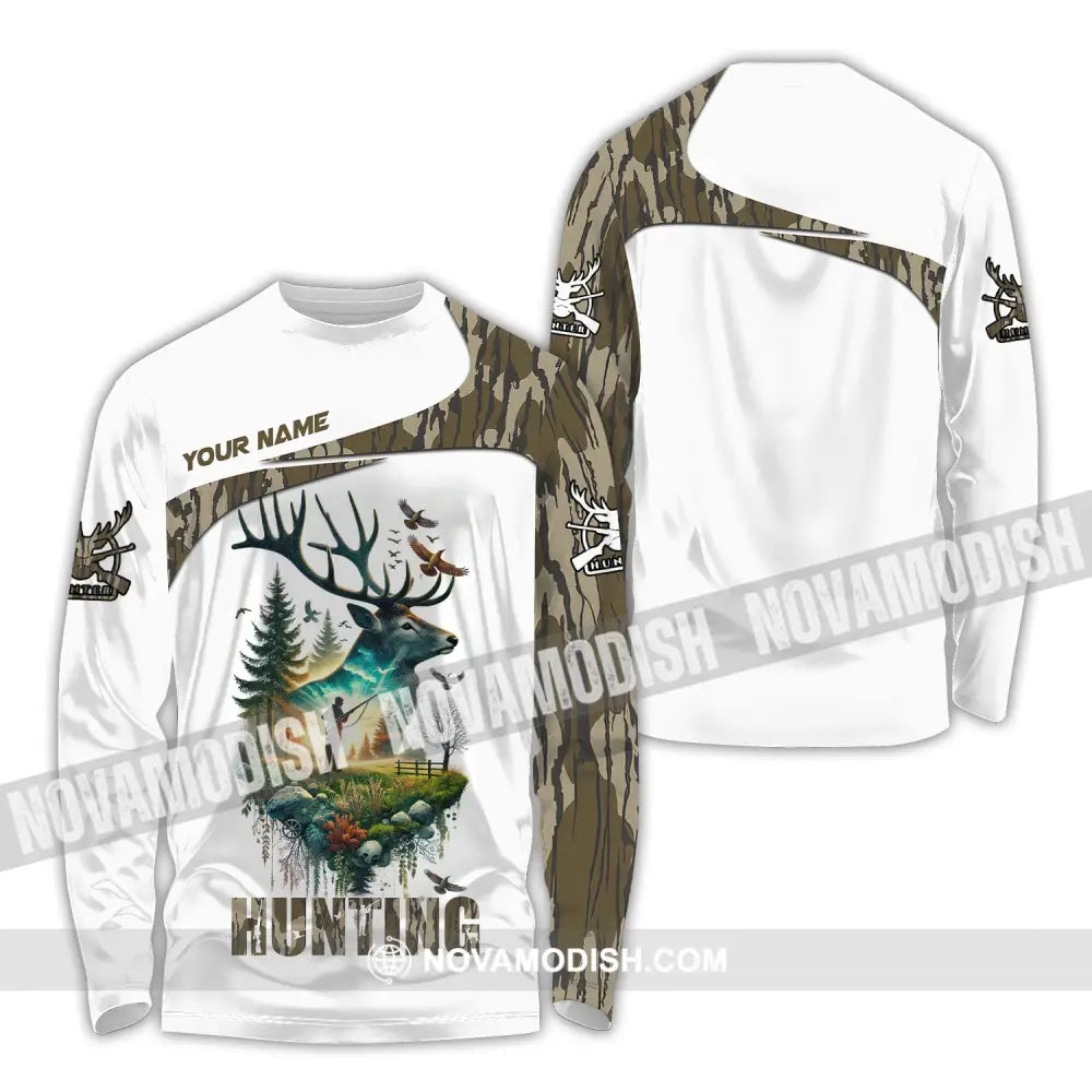 Unisex Shirt Custom Name Hunting Polo Long Sleeve Gift For Animal Hunters / S T-Shirt