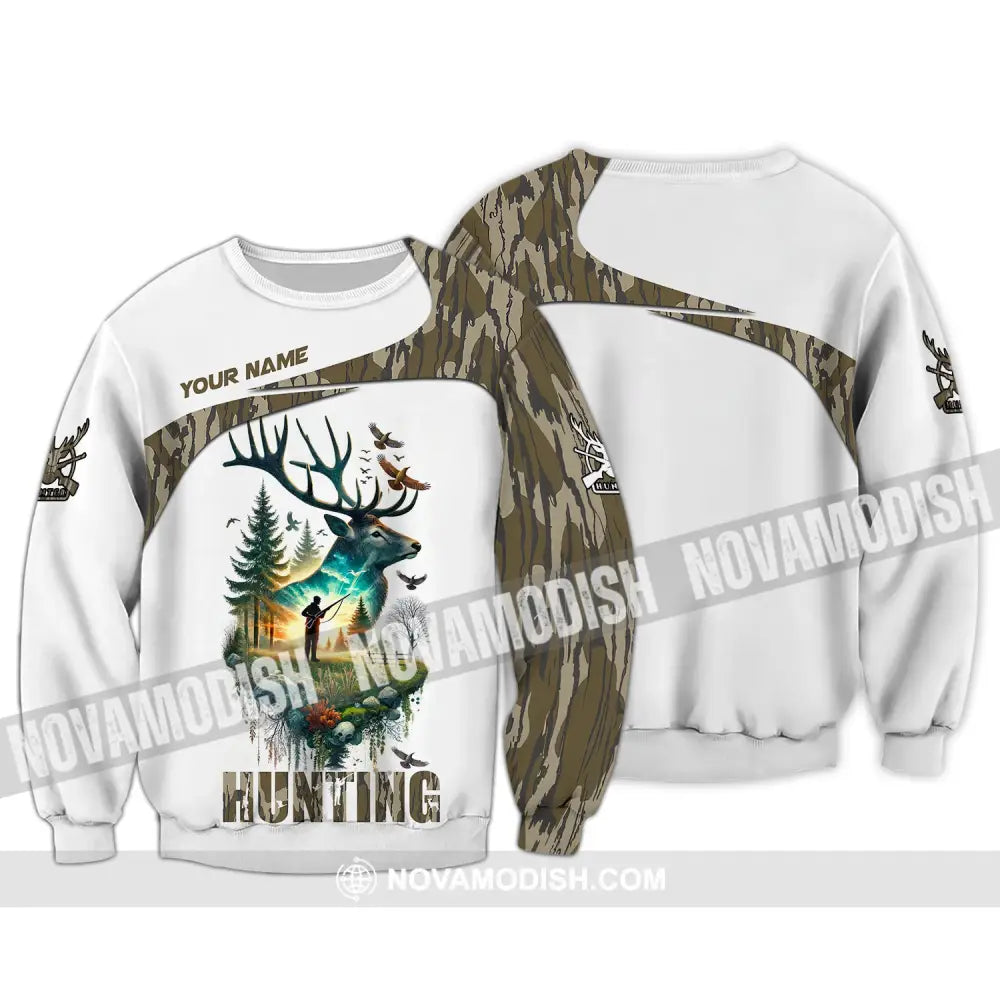 Unisex Shirt Custom Name Hunting Polo Long Sleeve Gift For Animal Hunters / S T-Shirt