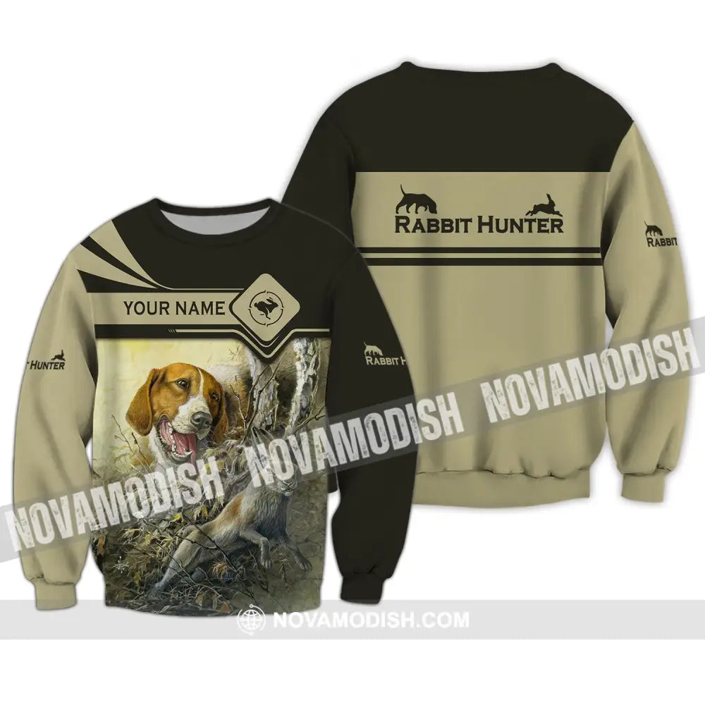 Unisex Shirt - Custom Name Shirt - Hunting Shirt Hunting Name - Rabbit Hunting Lover Long Sleeve / S T-shirt