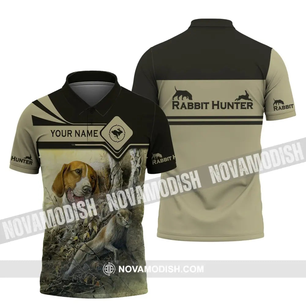 Unisex Shirt - Custom Name Shirt - Hunting Shirt Hunting Name - Rabbit Hunting Lover Polo Shirt / S T-shirt