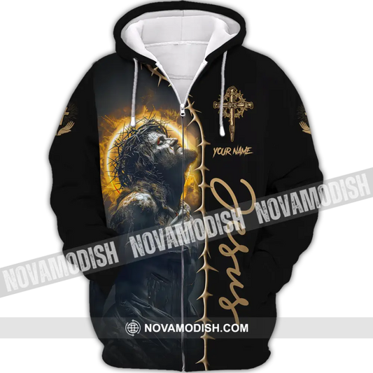 Unisex Shirt - Custom Name Hurt Jesus Shirt Zipper Hoodie / S T-shirt