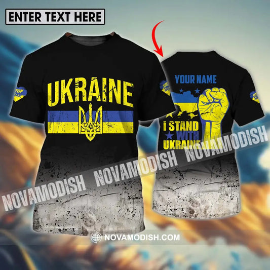 Unisex Shirt - Custom Name I Stand With Ukraine Shirt T-shirt
