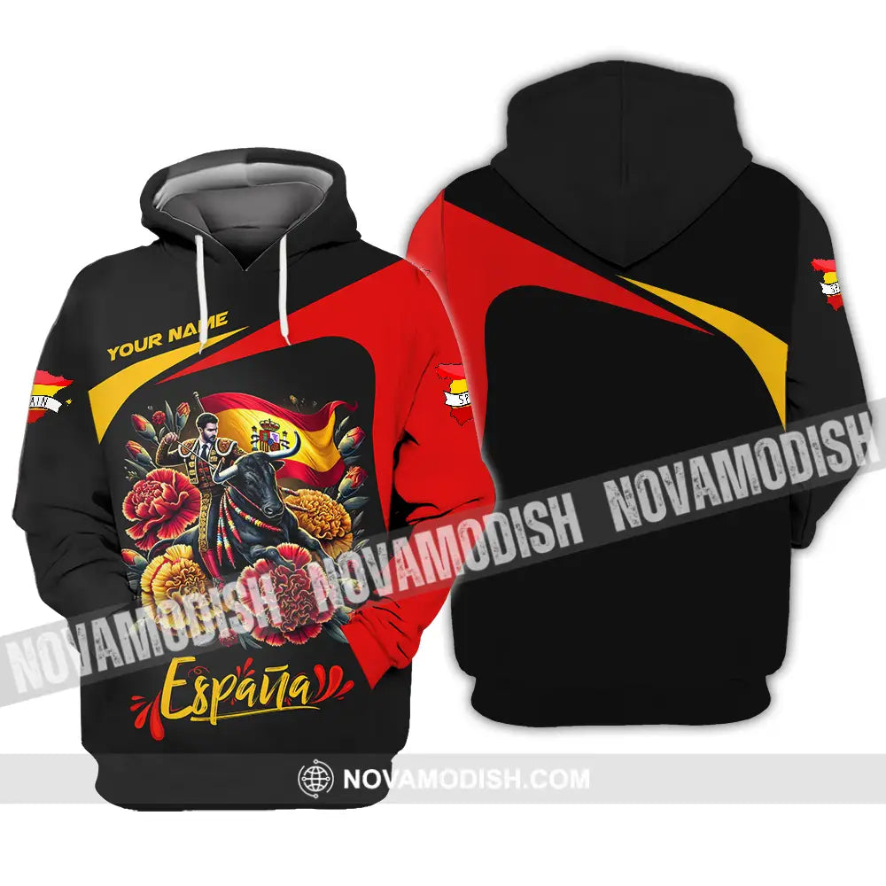 Unisex Shirt - Custom Name Icon Spain Shirt Hoodie / S T-shirt