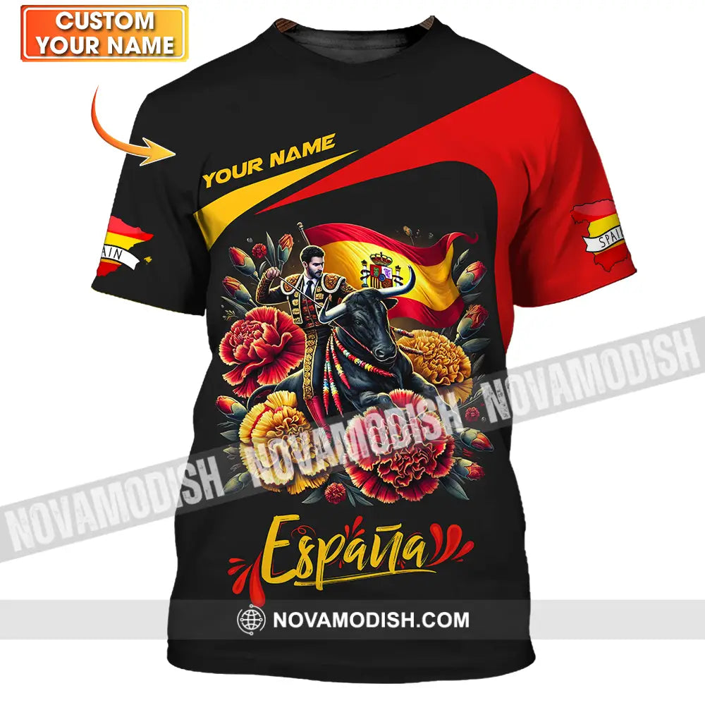 Unisex Shirt - Custom Name Icon Spain Shirt T-shirt