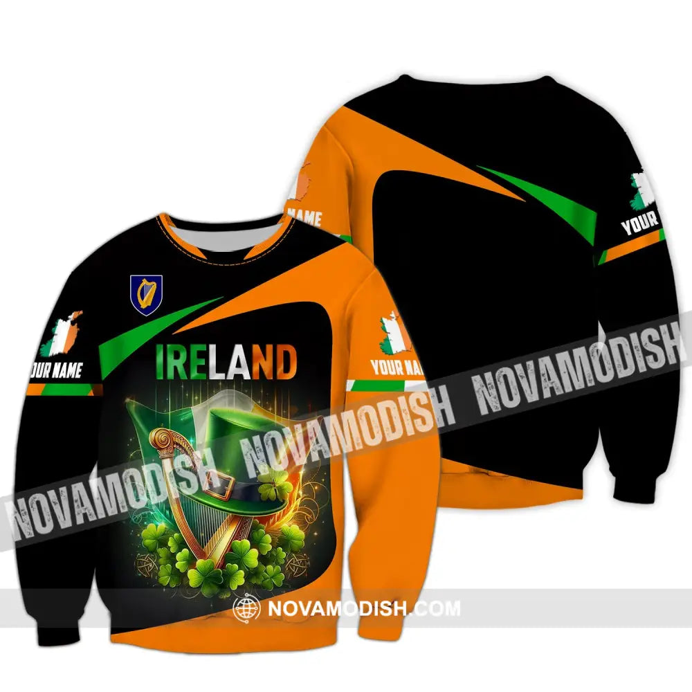 Unisex Shirt - Custom Name Ireland Long Sleeve / S T-Shirt