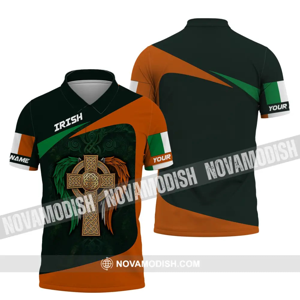 Unisex Shirt Custom Name Ireland T-Shirt Forever Gift For Irish Polo / S