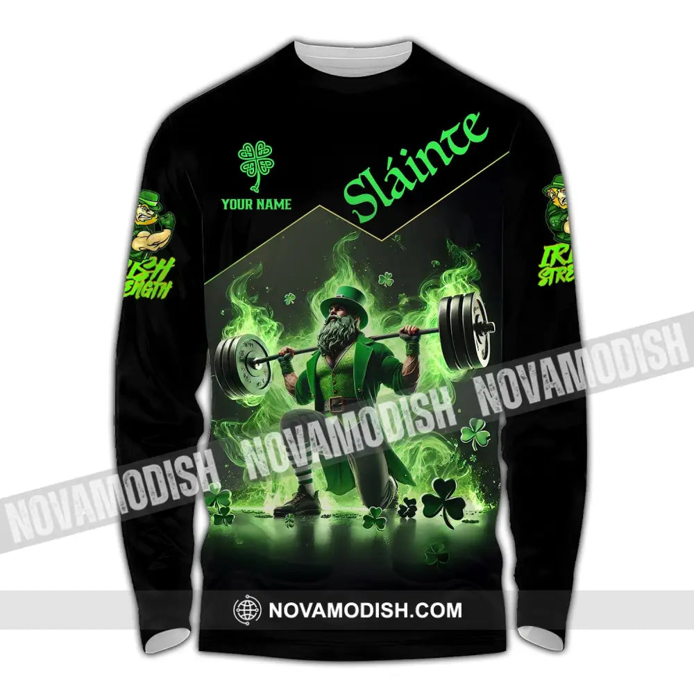 Unisex Shirt Custom Name Irish Ireland Love T-Shirt Long Sleeve / S T-Shirt