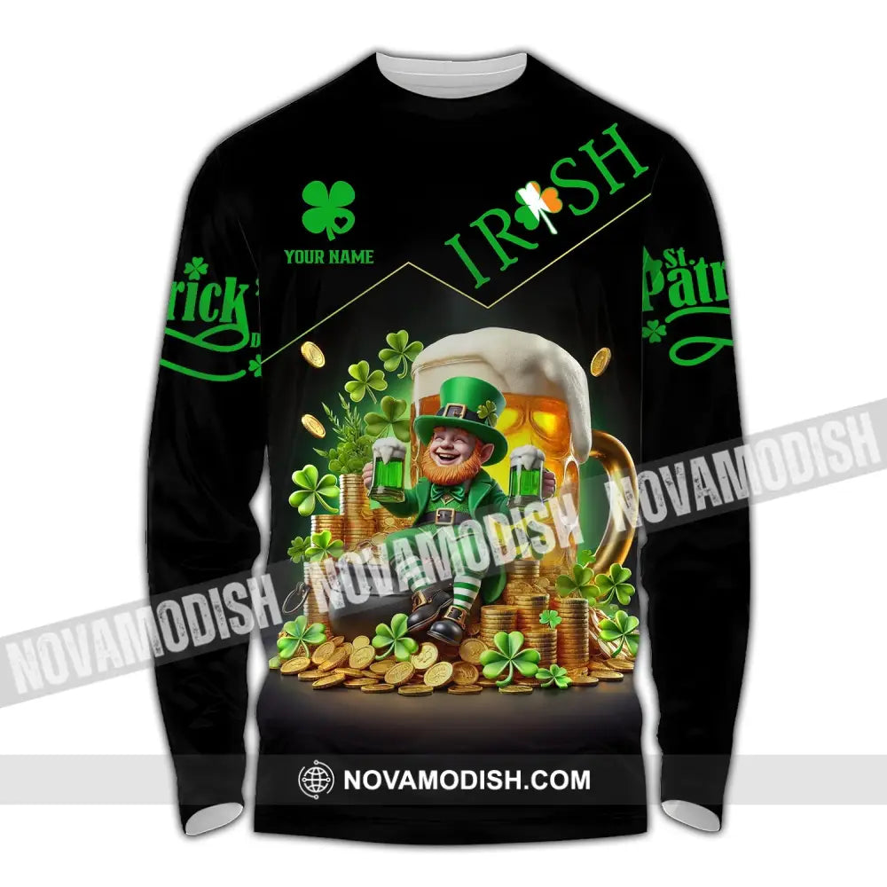 Unisex Shirt Custom Name Irish Ireland Love T-Shirt Long Sleeve / S T-Shirt