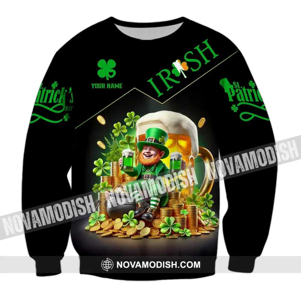 Unisex Shirt Custom Name Irish Ireland Love T-Shirt Long Sleeve / S T-Shirt