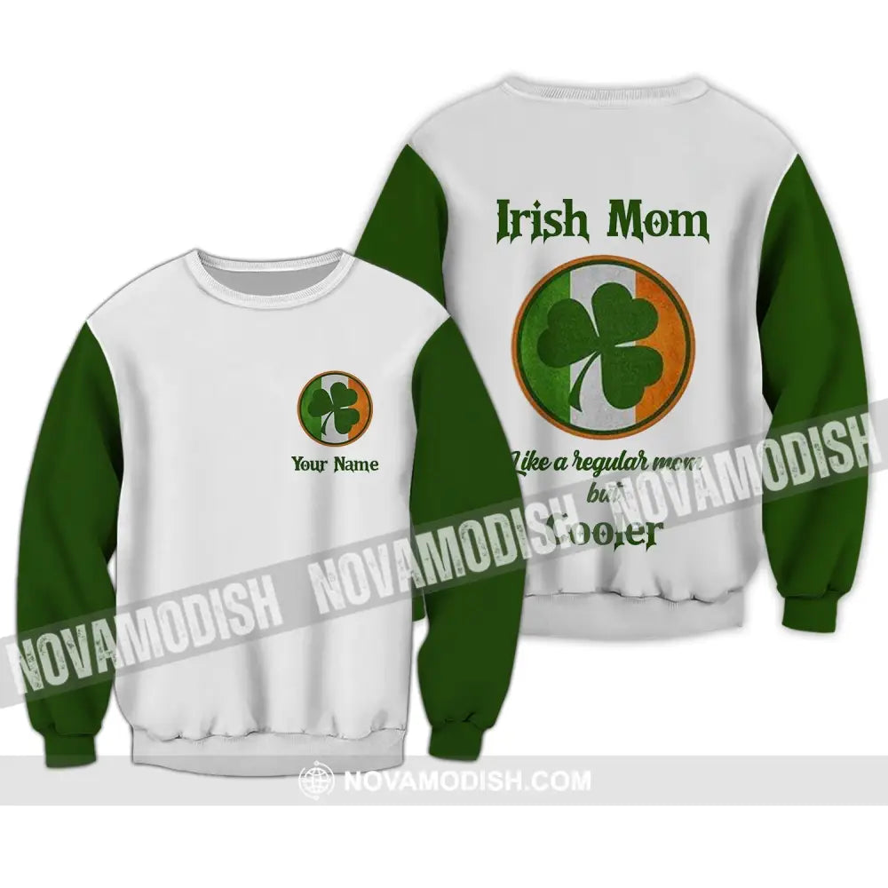 Unisex Shirt - Custom Name Shirt - Irish Patrick’s Day Gift Happy Saint Patrick’s Day Irish Mom Like A Regular Mom But