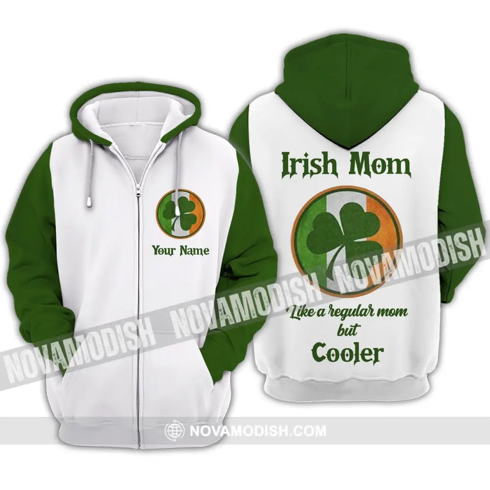 Unisex Shirt - Custom Name Shirt - Irish Patrick’s Day Gift Happy Saint Patrick’s Day Irish Mom Like A Regular Mom But