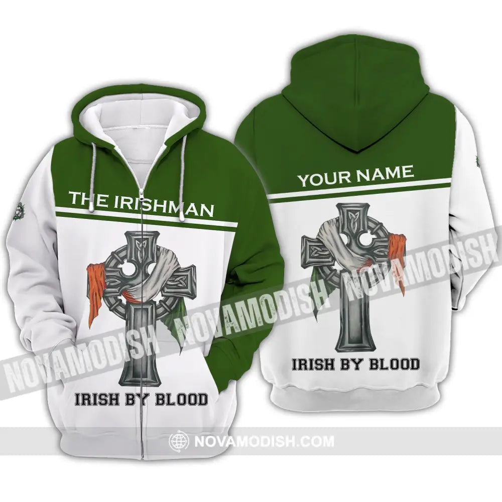 Unisex Shirt - Custom Name Shirt - Irish Patrick’s Day Gift Happy Saint Patrick’s Day The Irishman Irish By Blood