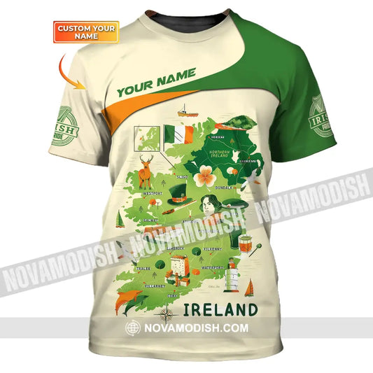 Unisex Shirt Custom Name Irish T-Shirt Ireland Hoodie Polo