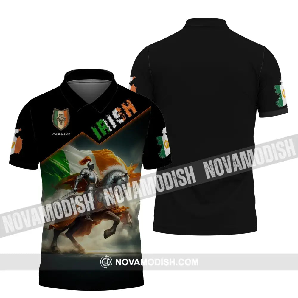 Unisex Shirt Custom Name Irish T-Shirt Ireland Hoodie Polo Gift For Lover / S