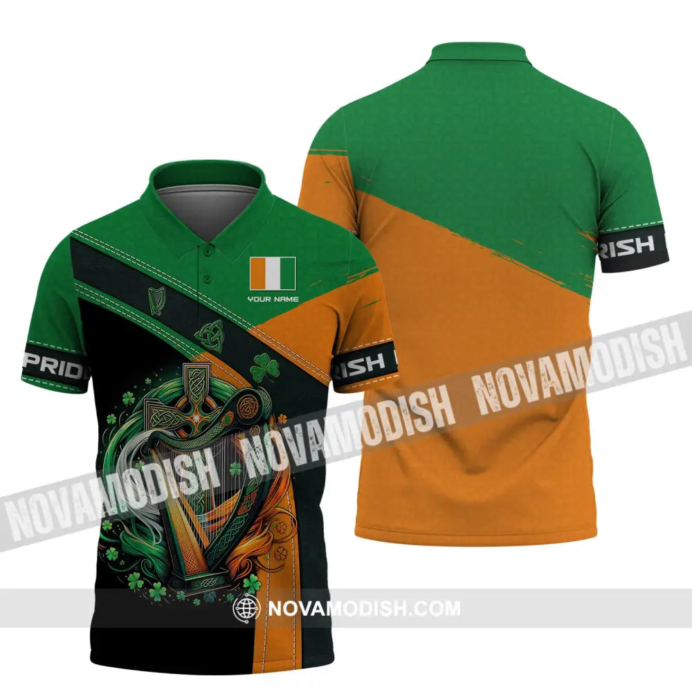 Unisex Shirt Custom Name Irish T-Shirt Ireland Hoodie Polo Gifts / S