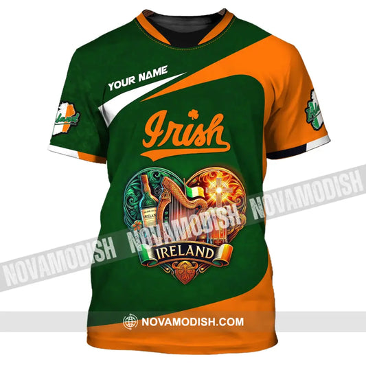 Unisex Shirt Custom Name Irish T-Shirt Ireland Polo Hoodie Love / S