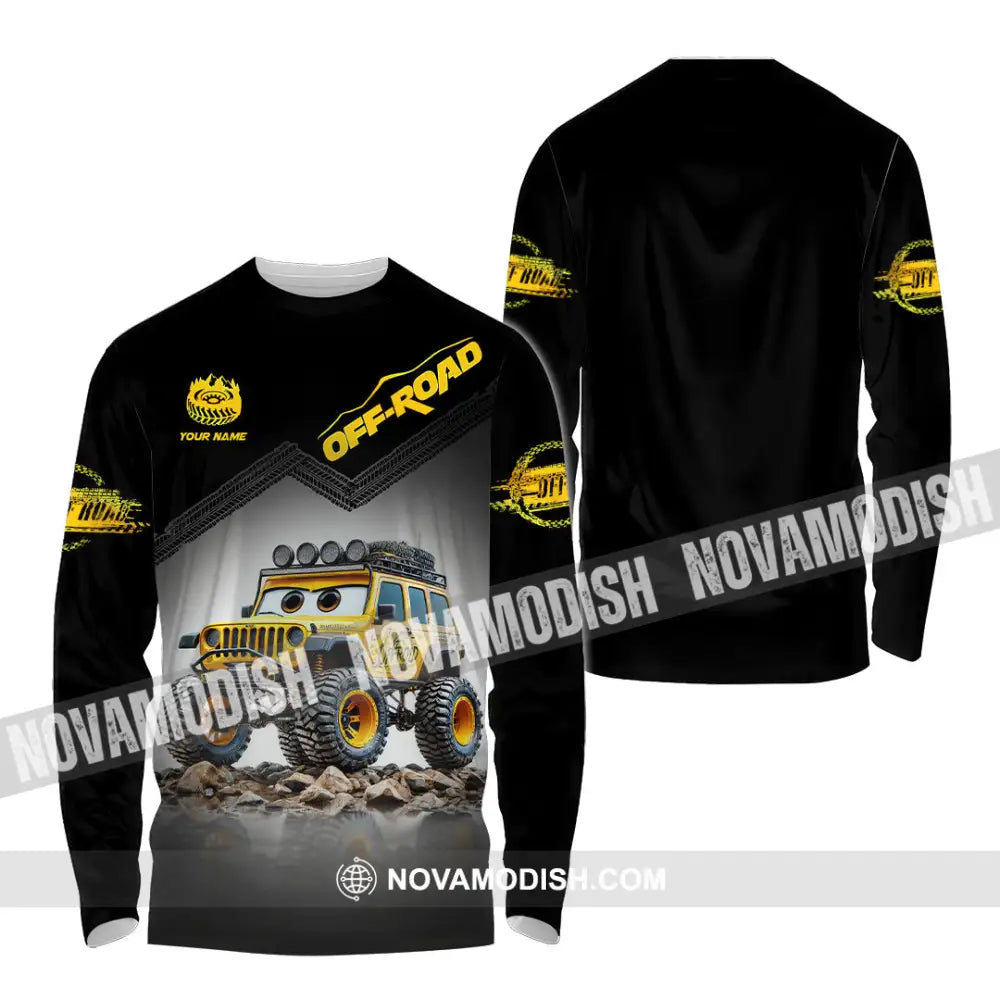 Unisex Shirt Custom Name Jeep Gift For Lover Long Sleeve / S T-Shirt