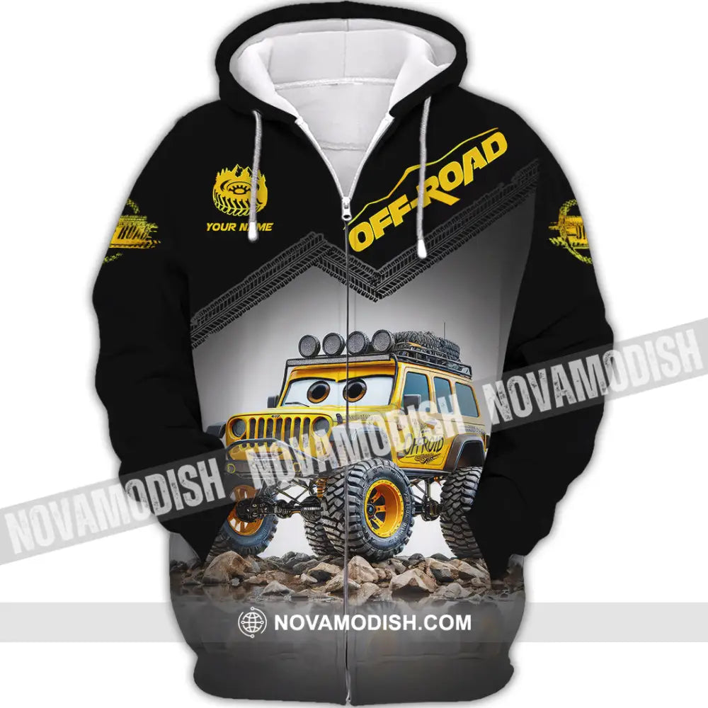 Unisex Shirt Custom Name Jeep Gift For Lover Zipper Hoodie / S T-Shirt
