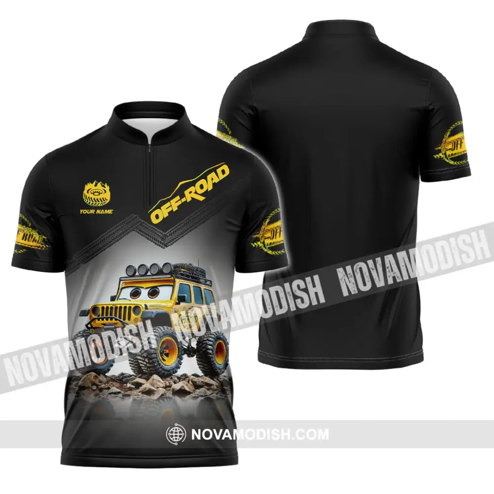 Unisex Shirt Custom Name Jeep Gift For Lover Zipper Polo / S T-Shirt