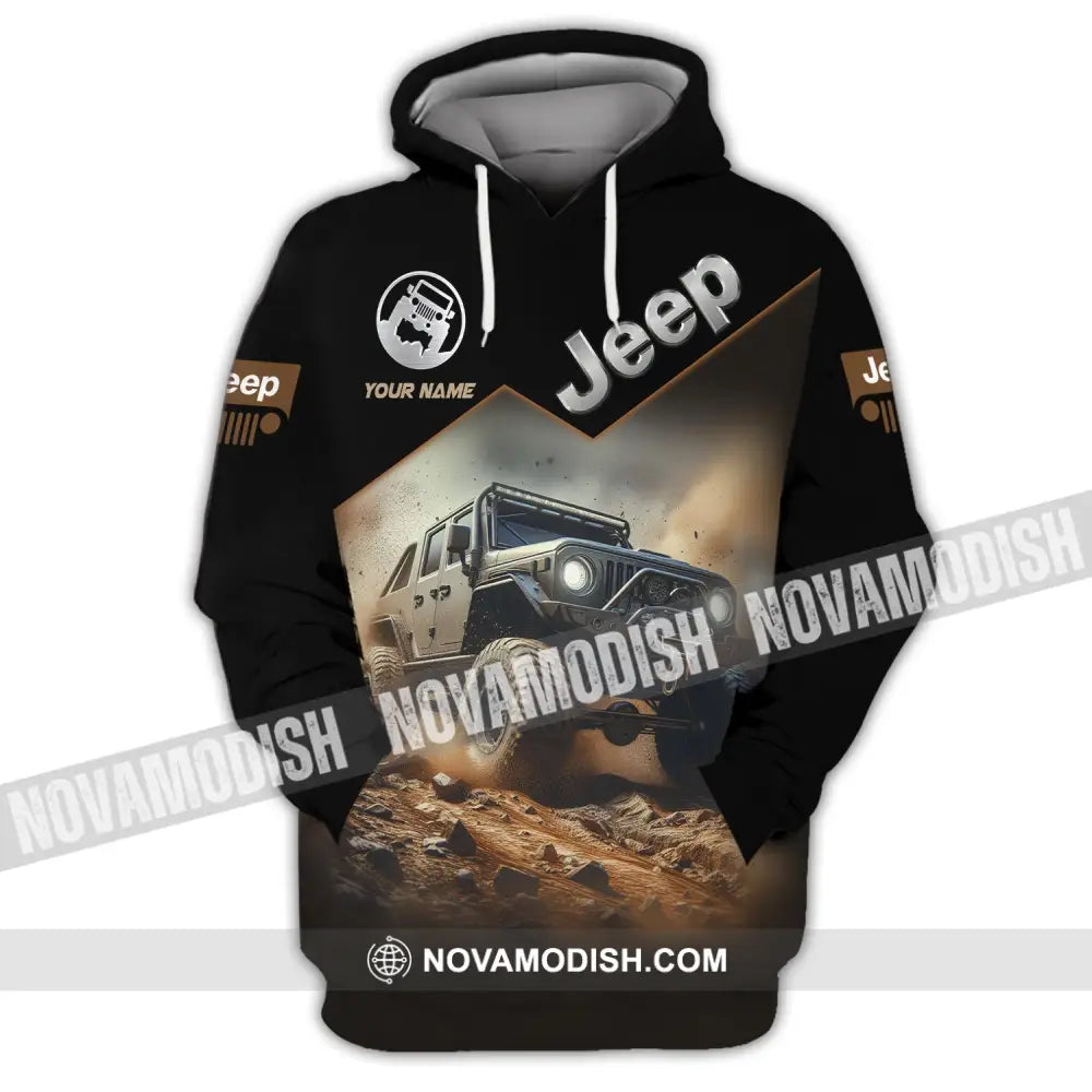 Unisex Shirt Custom Name Jeep Gladiator Polo Long Sleeve Hoodie / S T-Shirt