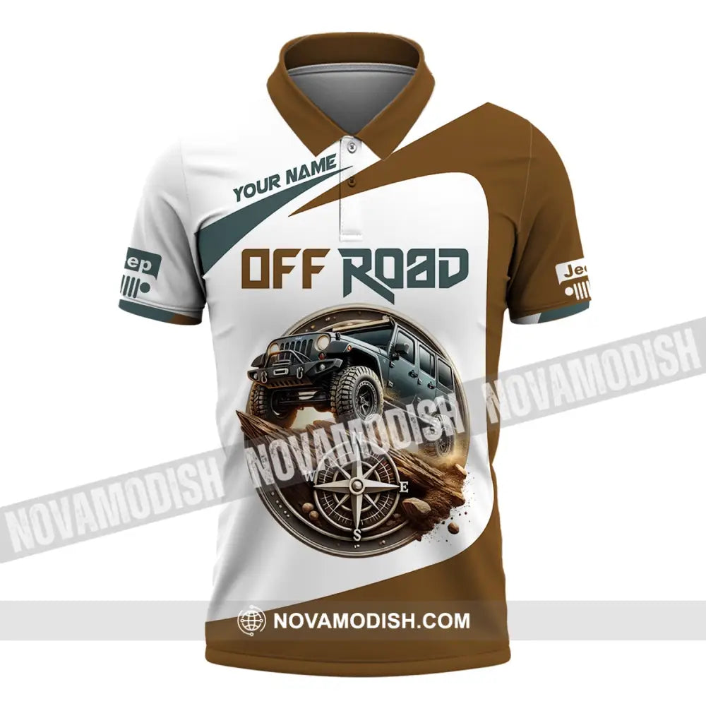 Unisex Shirt Custom Name Jeep Gladiator Polo Long Sleeve / S T-Shirt