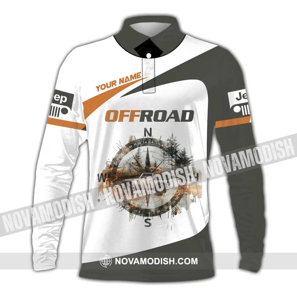 Unisex Shirt Custom Name Jeep Gladiator Polo Long Sleeve / S T-Shirt